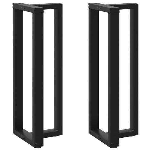 Barbordsben T-formet 2 stk 40x35x(110-111) cm stål sort