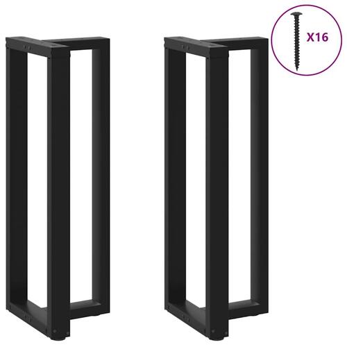 Barbordsben T-formet 2 stk 40x35x(110-111) cm stål sort