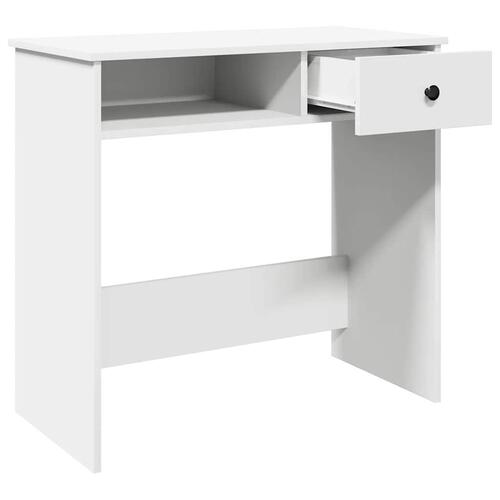 Skrivebord 80x40x75 cm konstrueret træ hvid