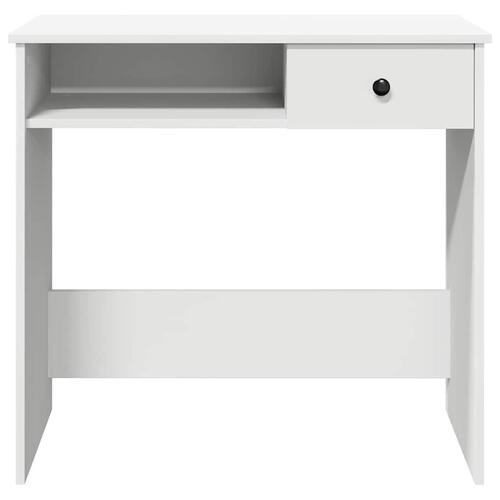Skrivebord 80x40x75 cm konstrueret træ hvid
