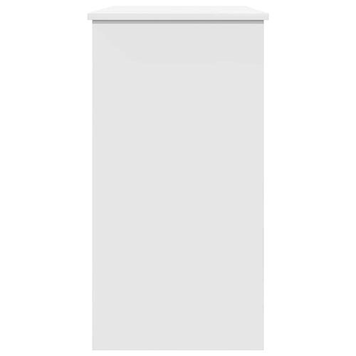 Skrivebord 80x40x75 cm konstrueret træ hvid