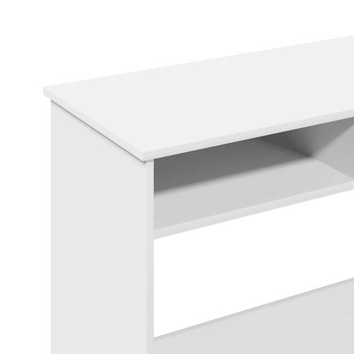 Skrivebord 80x40x75 cm konstrueret træ hvid