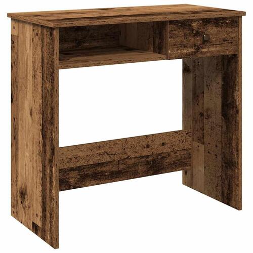 Skrivebord 80x40x75 cm konstrueret træ antikt træ