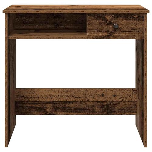 Skrivebord 80x40x75 cm konstrueret træ antikt træ