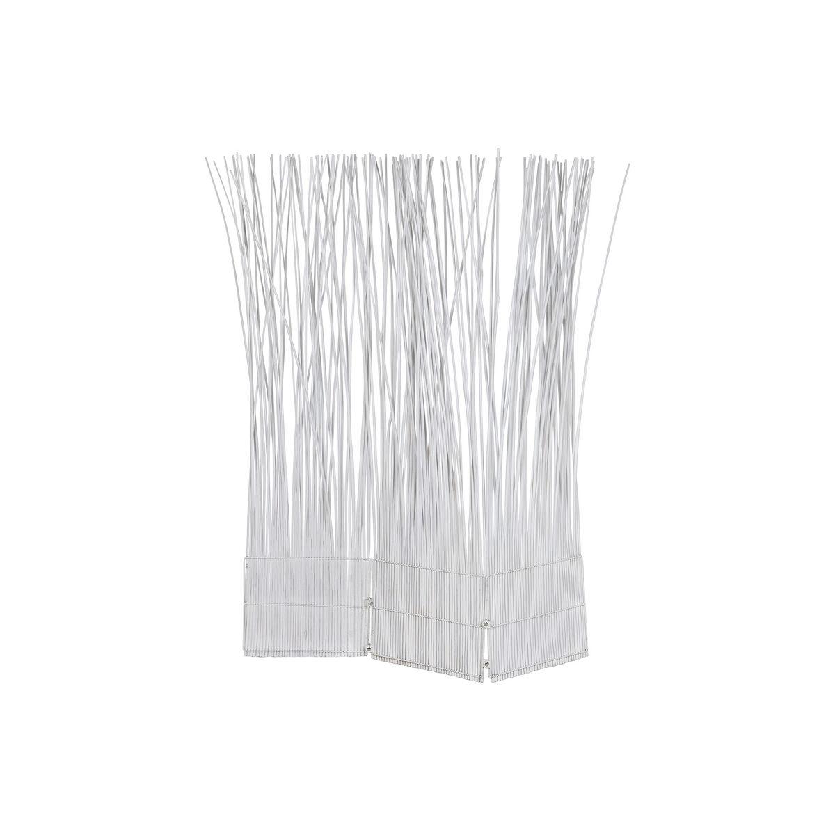 Sammenfoldelig skærm Home ESPRIT Hvid Metal flet 135 x 3 x 170 cm