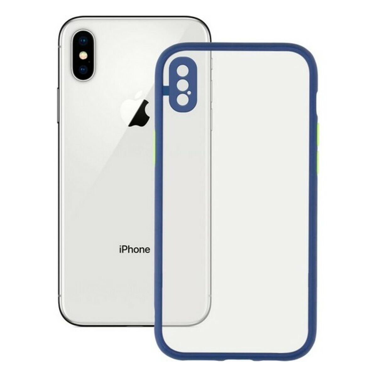 Mobilcover iPhone X , XS KSIX Duo Soft Blå