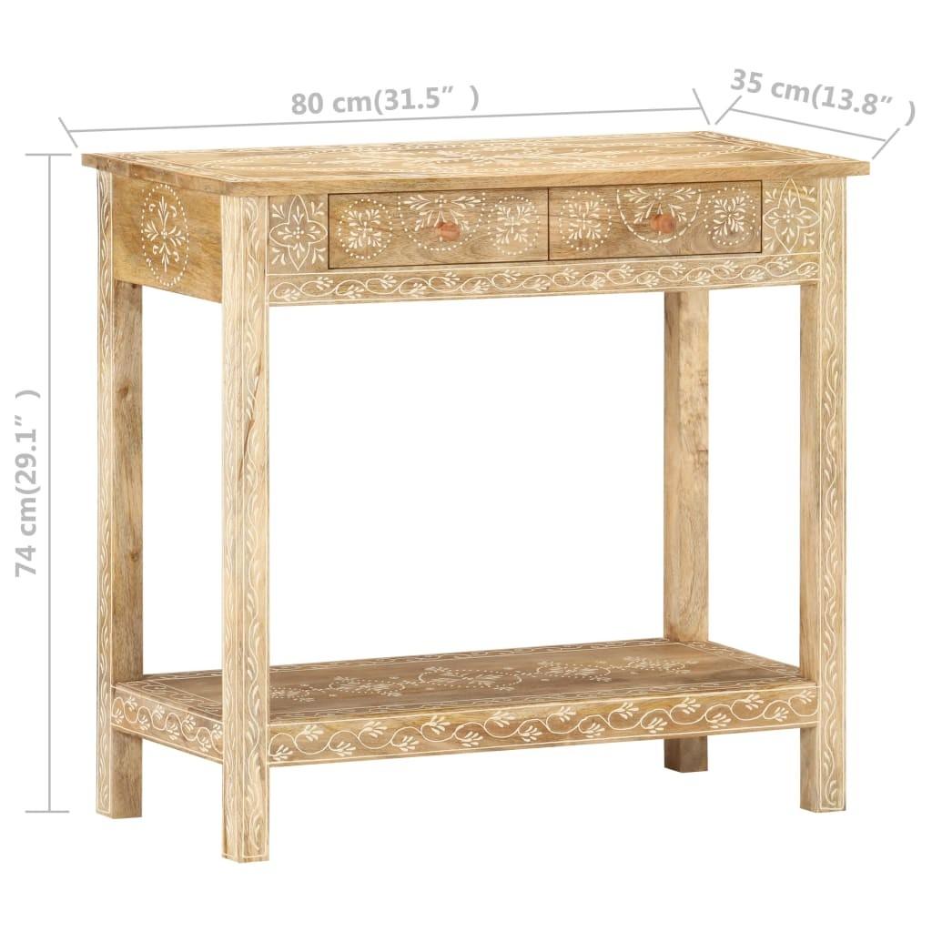 Konsolbord 80x35x74 cm massivt mangotræ