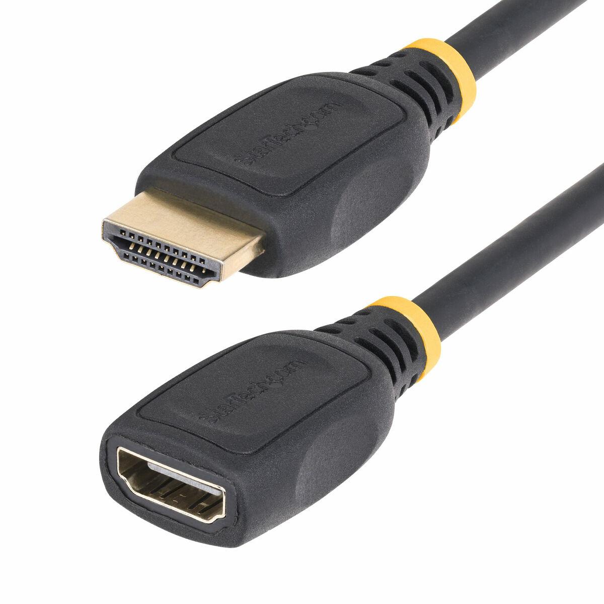 Startech HD2MF3FL HDMI-forlængerkabel 1 m - han til hun, sort