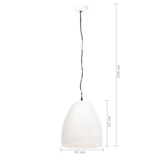 Industriel hængelampe 25 W rund 42 cm E27 hvid