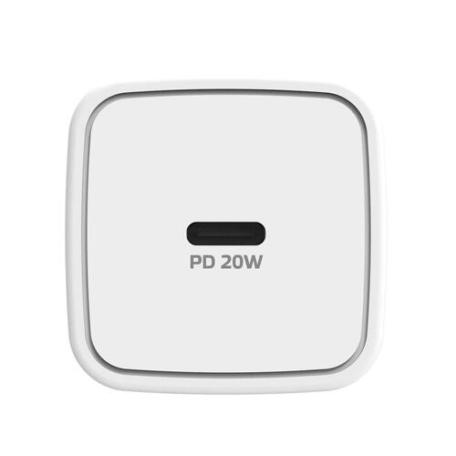 Vægoplader + USB kabel Celly iPhone Hvid 20 W