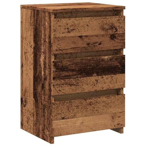 Sengebord 40x35x62,5 cm konstrueret træ gammelt trælook