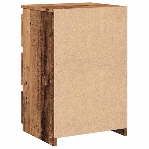 Sengebord 40x35x62,5 cm konstrueret træ gammelt trælook
