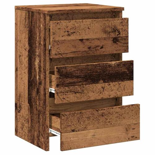 Sengebord 40x35x62,5 cm konstrueret træ gammelt trælook