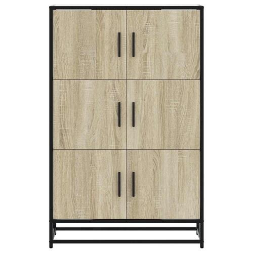 Skab 68x35x106,5 cm konstrueret træ og metal sonoma-eg