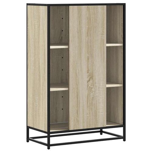 Skab 68x35x106,5 cm konstrueret træ og metal sonoma-eg