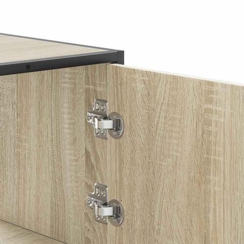 Skab 68x35x106,5 cm konstrueret træ og metal sonoma-eg