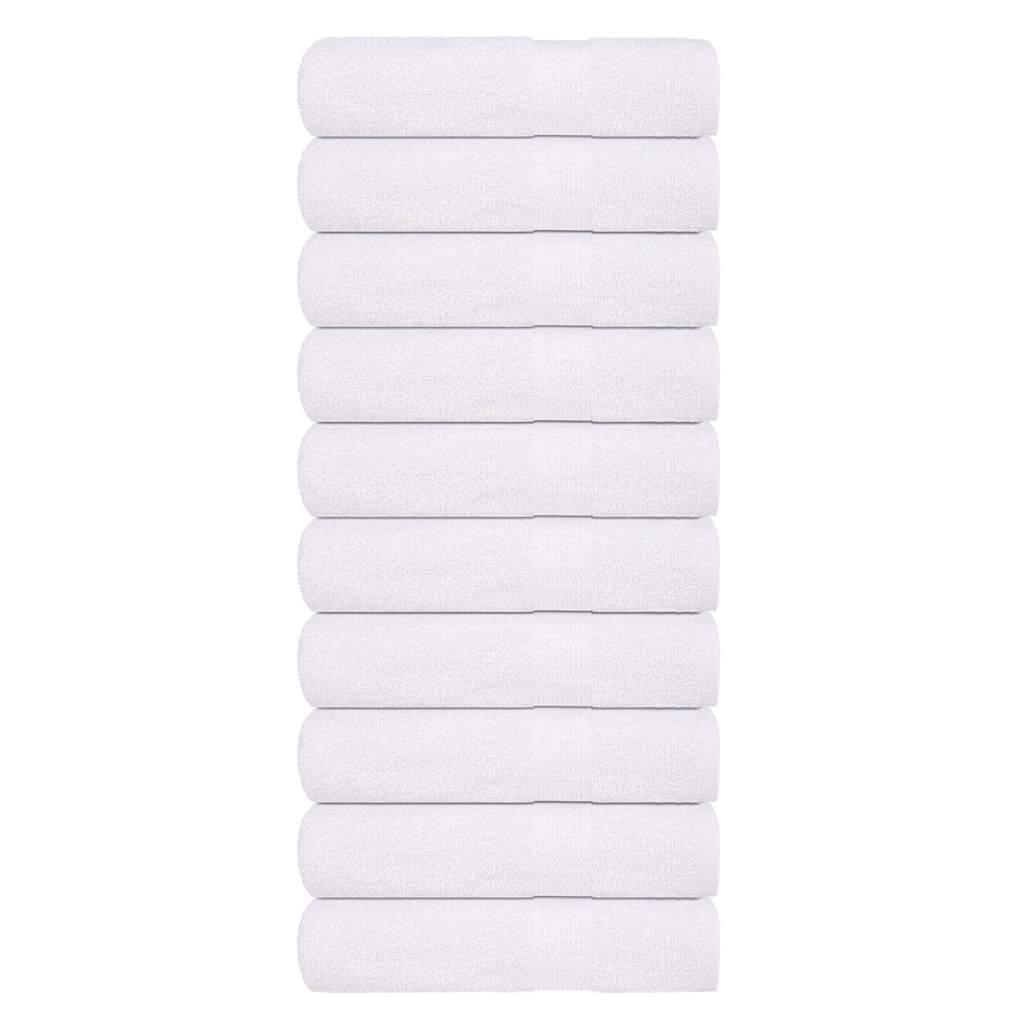 Badehåndklæder 10stk. 100x150cm 360g/m2 100% bomuld hvid billede