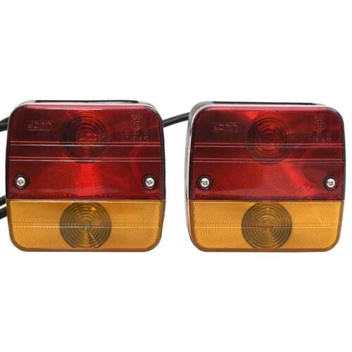 Trailerlygter 2 stk. 10,5x5x9,5 cm 12 V klassisk pære rød