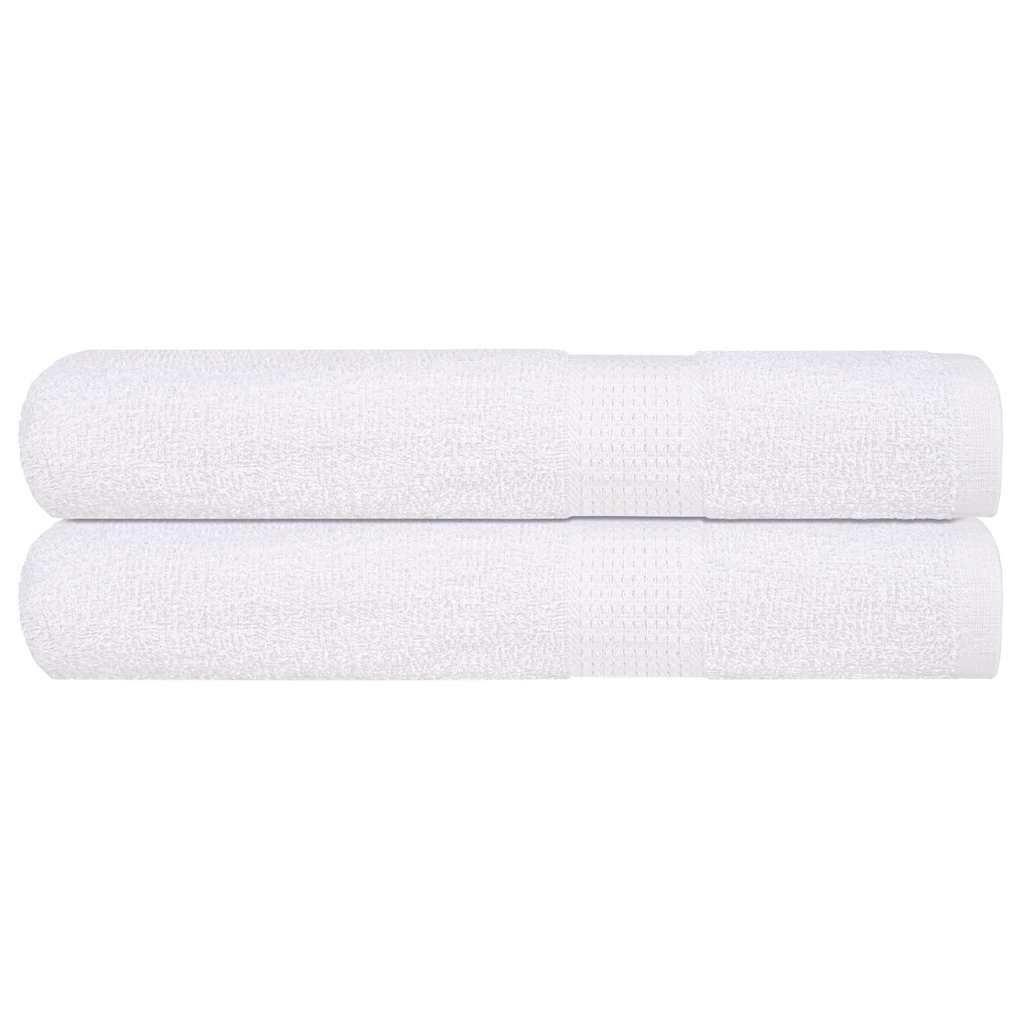 Håndklæder 2 stk. 100x200 cm 360 g/m2 100 % bomuld hvid