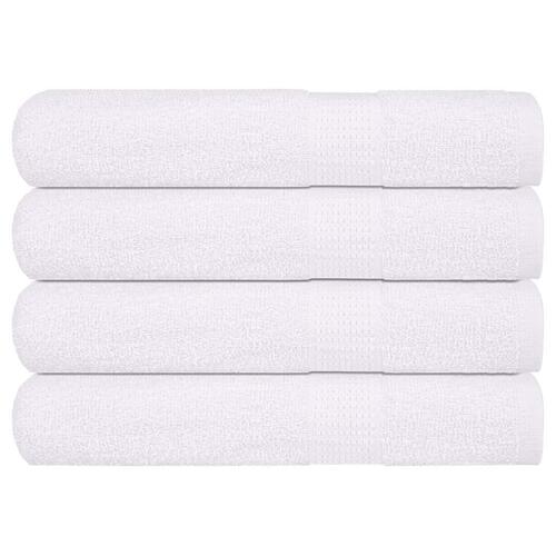 Saunahåndklæder 4 stk. 80x200 cm 360g/m2 100 % bomuld hvid