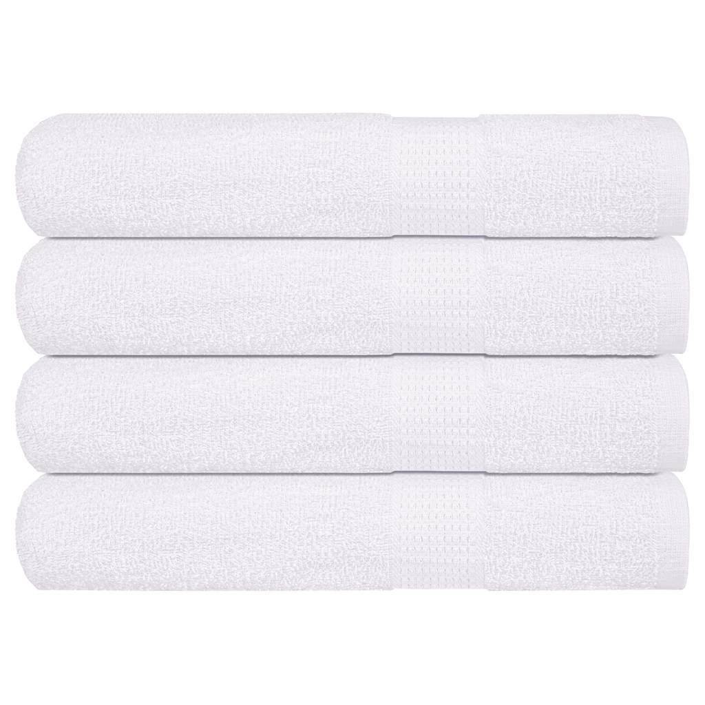 Saunahåndklæder 4 stk. 80x200 cm 360g/m2 100 % bomuld hvid