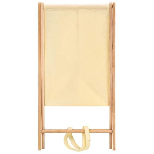 Vasketøjskurv cedertræ og stof beige 42 x 41 x 64 cm