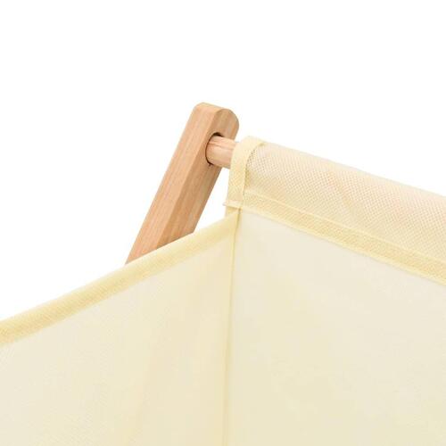 Vasketøjskurv cedertræ og stof beige 42 x 41 x 64 cm
