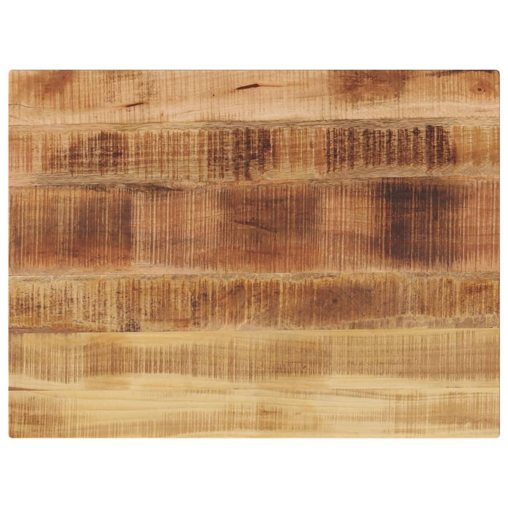 Bordplade i massivt ru mangotræ 70 x 60 x 3,8 cm rektangulær