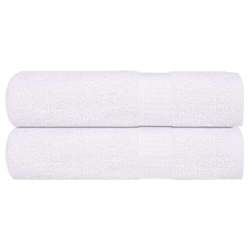 Håndklæder 2 stk. 50x100 cm 360 g/m2 100 % bomuld hvid