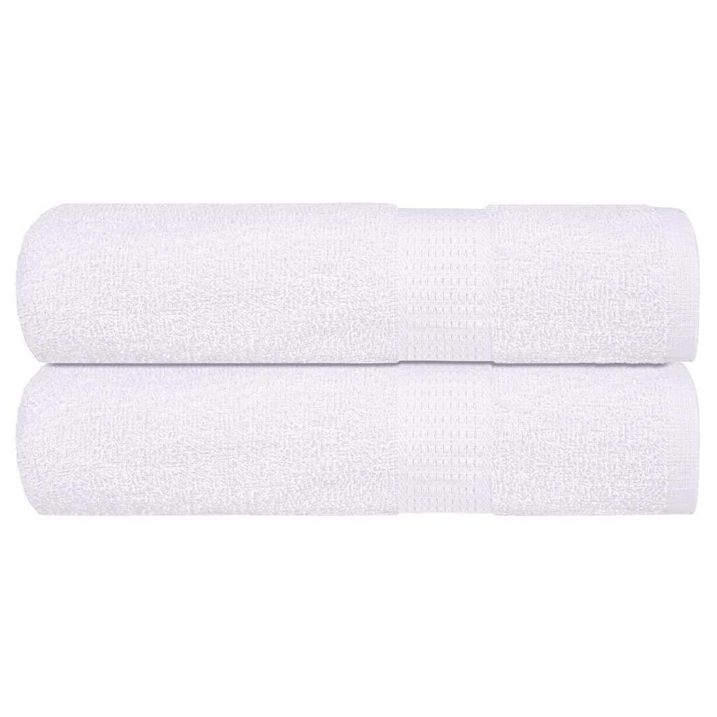 Håndklæder 2 stk. 50x100 cm 360 g/m2 100 % bomuld hvid