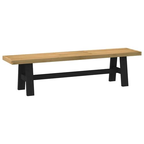 Spisebænk NOAIN A-formede ben 180x40x45 cm massivt træ fyrretræ