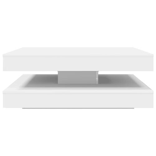 Sofabord 360 grader drejeligt 90x90x34,5 cm hvid