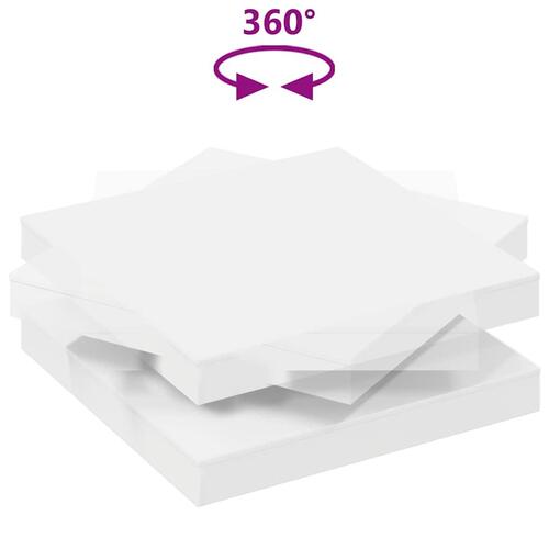 Sofabord 360 grader drejeligt 90x90x34,5 cm hvid