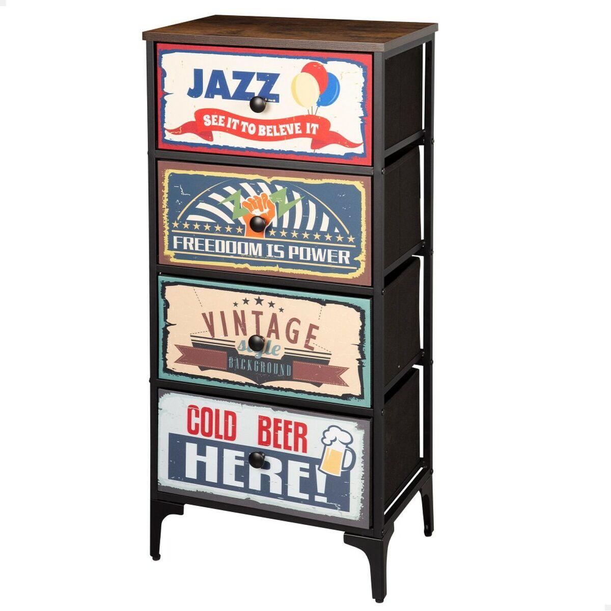 Max Home kommode Vintage - 45 × 98 × 30 cm, brun