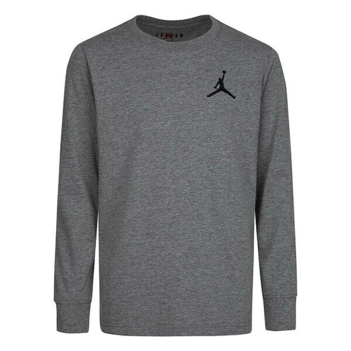 Langærmet T-shirt til Børn Nike Air Emroidery Grå