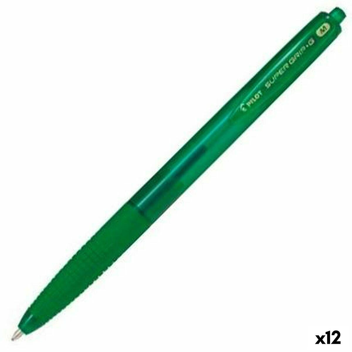 Pilot Supergrip G kuglepen - grøn, 0,4 mm spids, 1,0 mm streg (12 stk.)