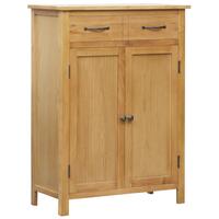 Skoskab 76 x 37 x 105 cm massivt egetræ