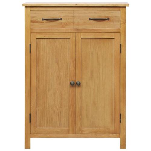 Skoskab 76 x 37 x 105 cm massivt egetræ