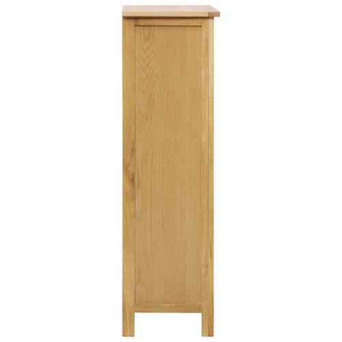 Skoskab 76 x 37 x 105 cm massivt egetræ