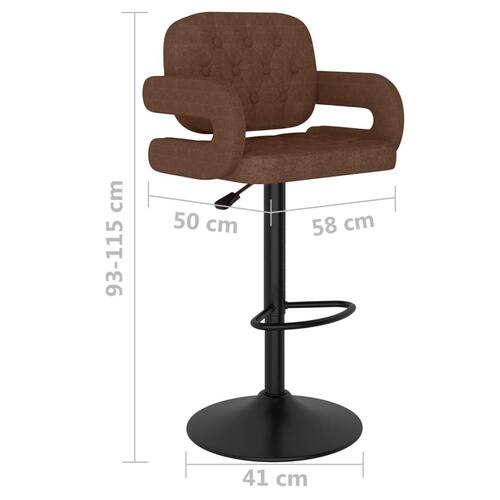 Barstole 2 stk. stof brun