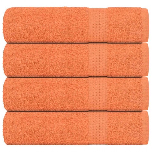 Håndklæder 4 stk. 50x100 cm 360 g/m2 100 % bomuld orange