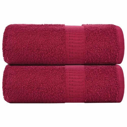 Håndklæder 2 stk. 30x30 cm 360 g/m2 100 % bomuld bordeauxrød