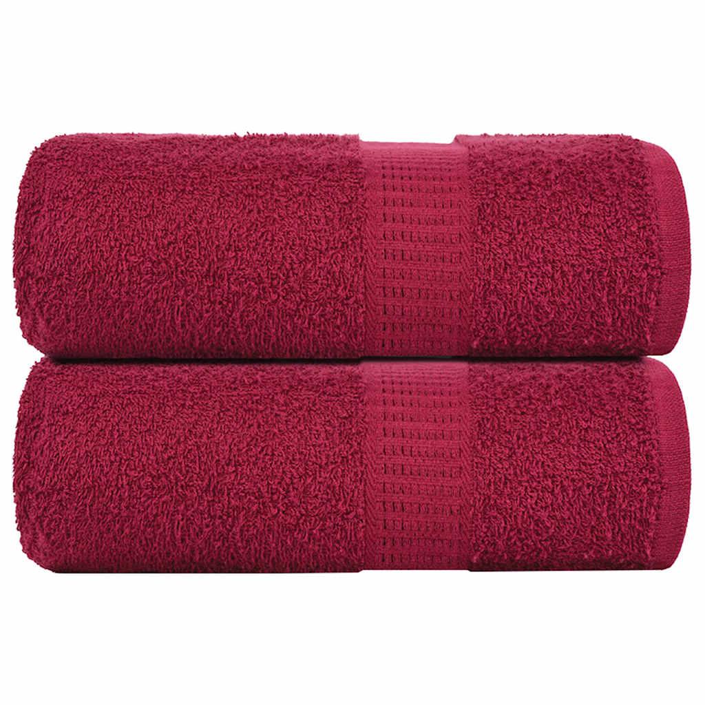 Håndklæder 2 stk. 30x30 cm 360 g/m2 100 % bomuld bordeauxrød