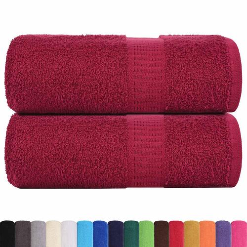 Håndklæder 2 stk. 30x30 cm 360 g/m2 100 % bomuld bordeauxrød