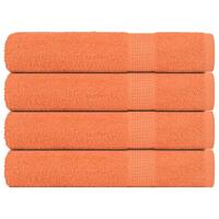 Håndklæder 4 stk. 100x200 cm 360 g/m2 100 % bomuld orange