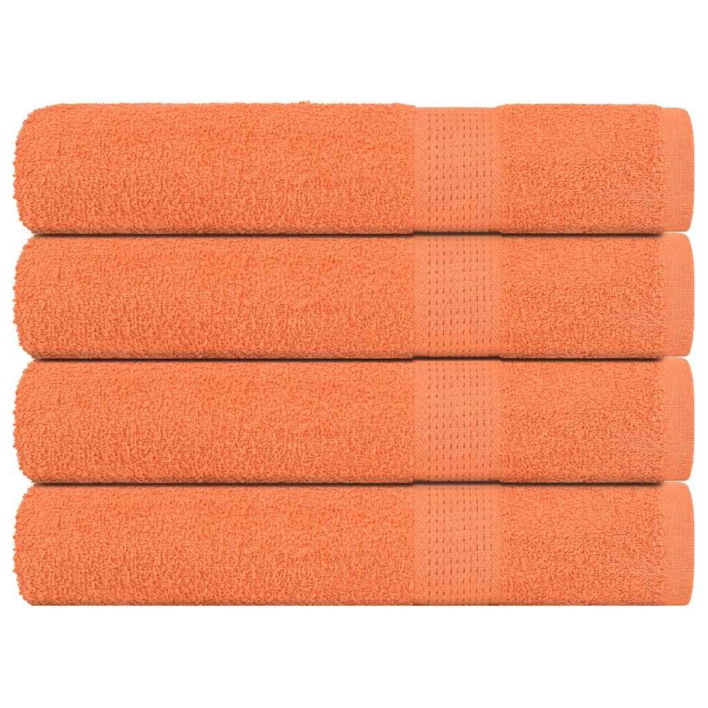 Håndklæder 4 stk. 100x200 cm 360 g/m2 100 % bomuld orange