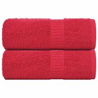 Håndklæder 2 stk. 30x30 cm 360 g/m2 100 % bomuld rød