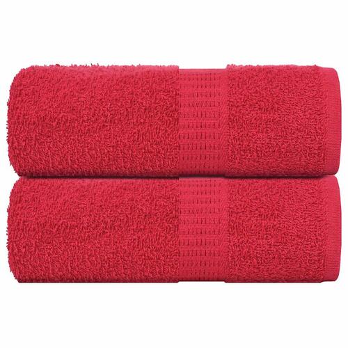 Håndklæder 2 stk. 30x30 cm 360 g/m2 100 % bomuld rød