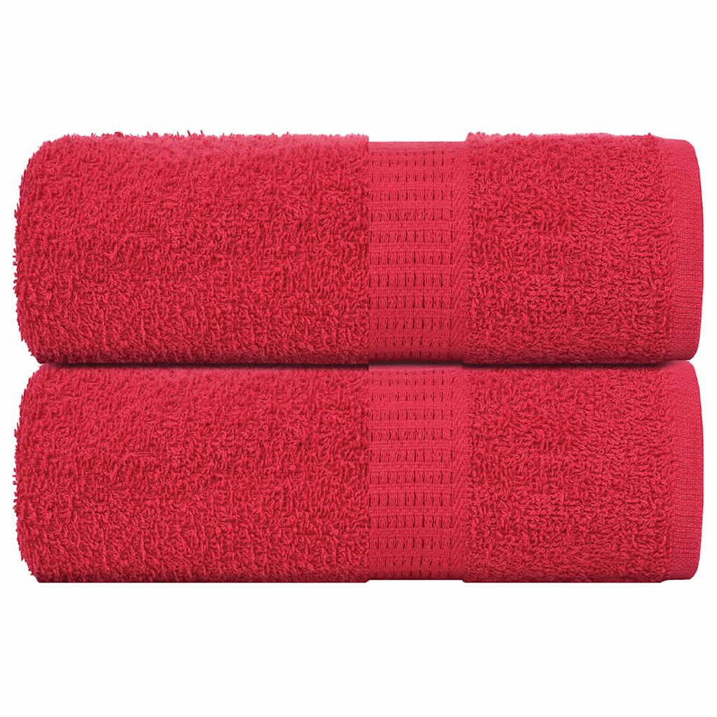 Håndklæder 2 stk. 30x30 cm 360 g/m2 100 % bomuld rød