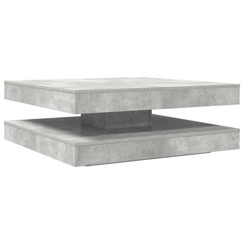 Sofabord 360 grader drejeligt 90x90x34,5 cm betongrå